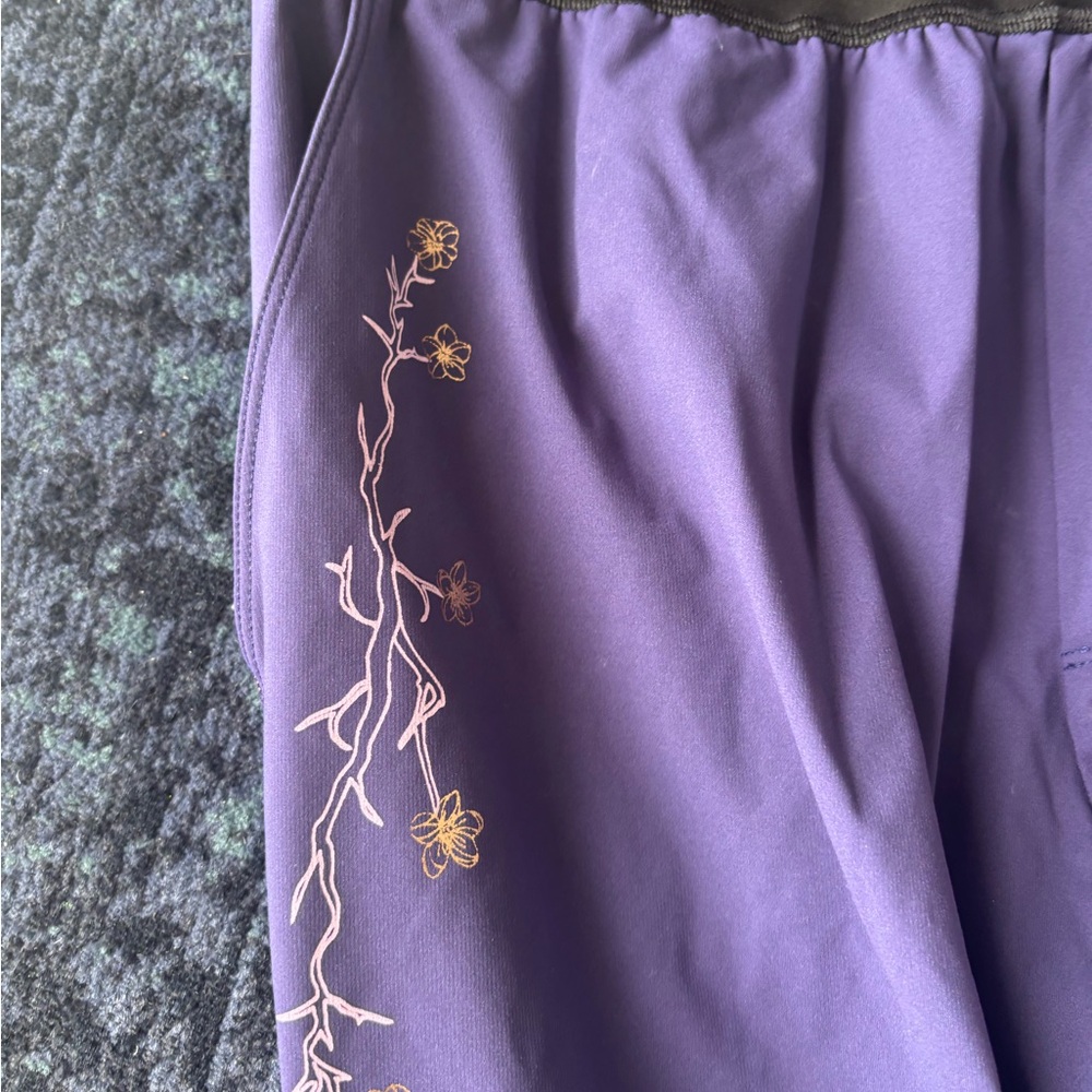 Alba All Day Wear Elegant Blue Embroidered Women's Pants, XL - Picture 8 of 10
